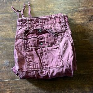Red cargo shorts size 30